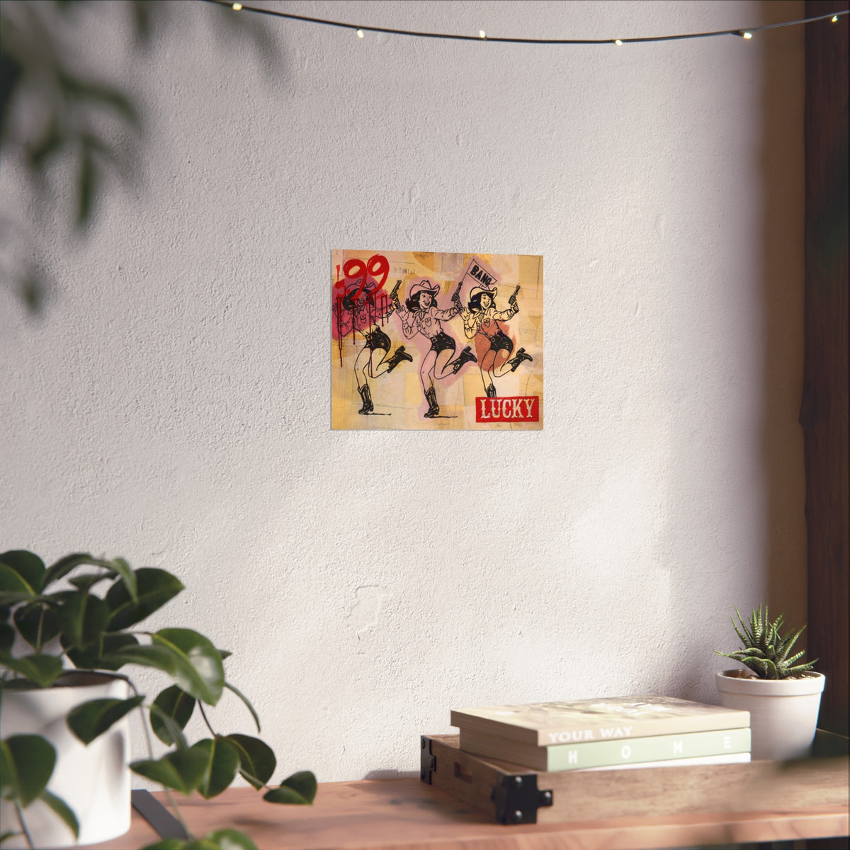 Cowgirl Roulette Limited Print Jess Sinclair-Sands Art