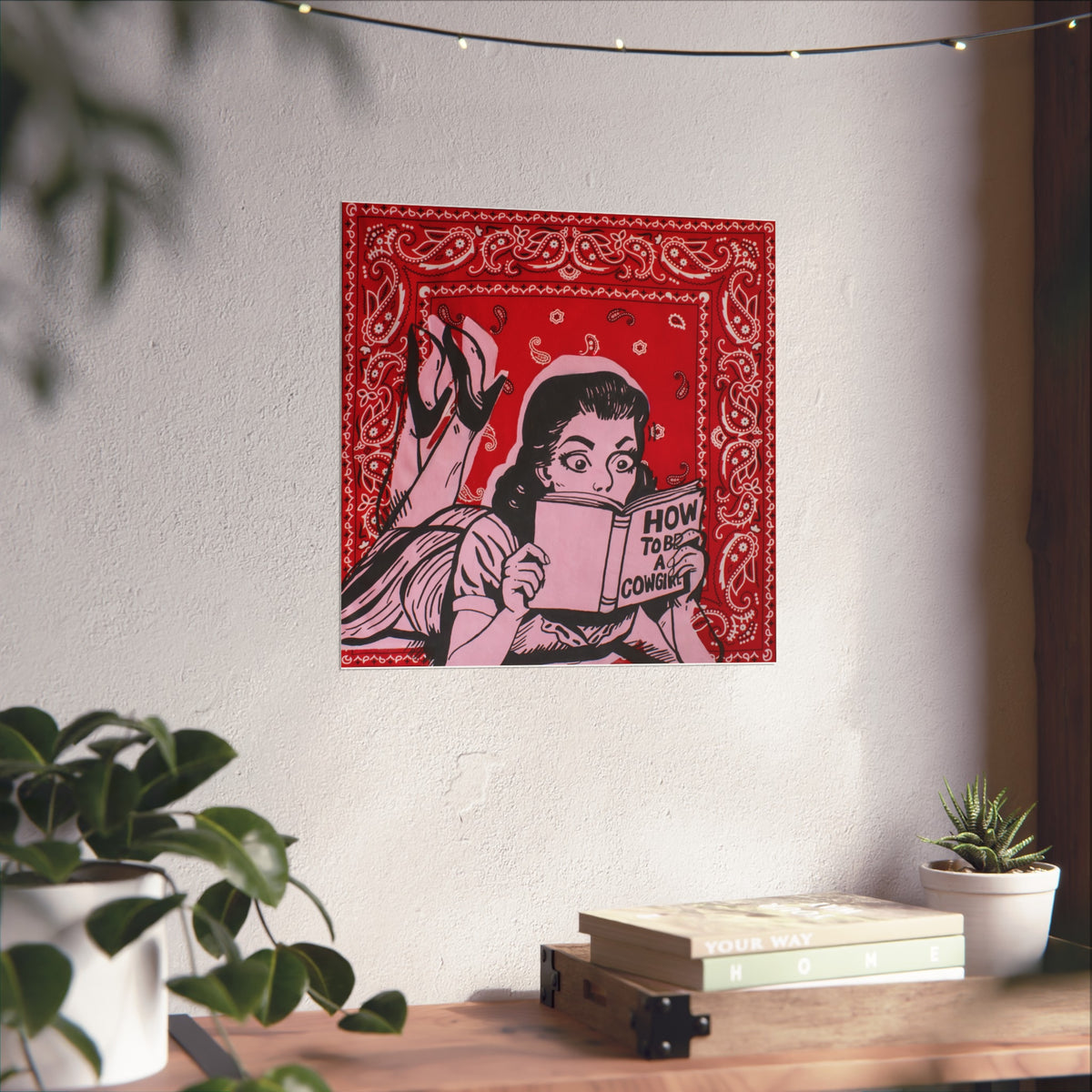 Bandana Print: Trading Pearls for Spurs Print Jess Sinclair-Sands Art