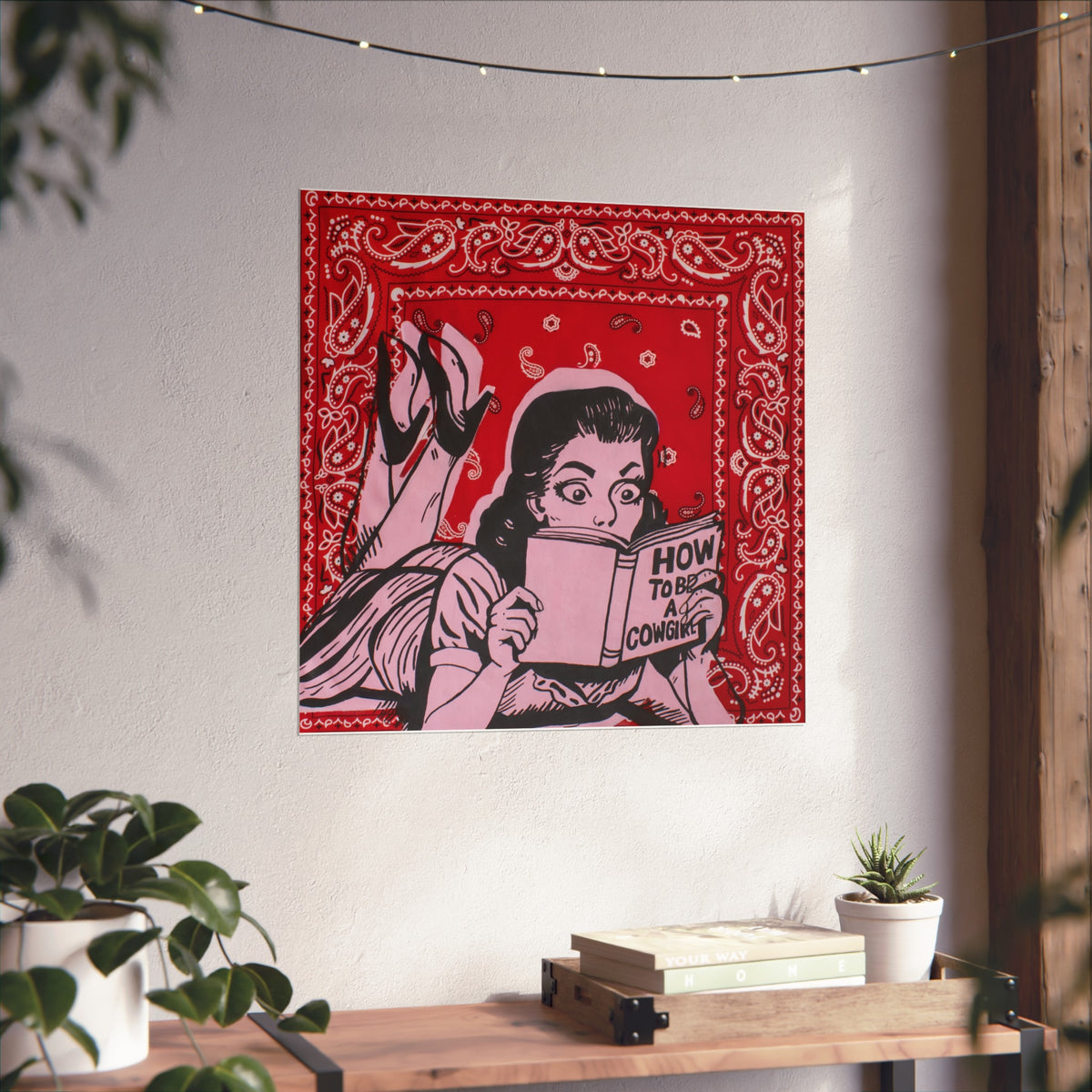 Bandana Print: Trading Pearls for Spurs Print Jess Sinclair-Sands Art
