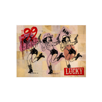 Cowgirl Roulette Limited Print Jess Sinclair-Sands Art