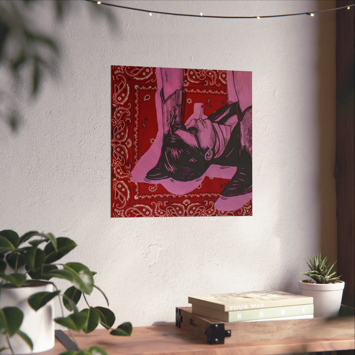 Bandana Print: These Boots Are Made For Walking Print Jess Sinclair-Sands Art