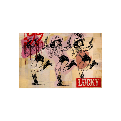 Cowgirl Roulette Limited Print Jess Sinclair-Sands Art
