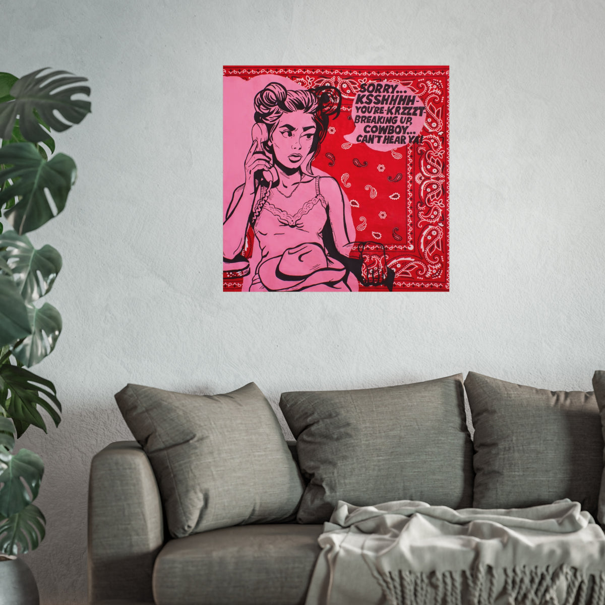 Bandana Print: Line Dancing Jess Sinclair-Sands Art