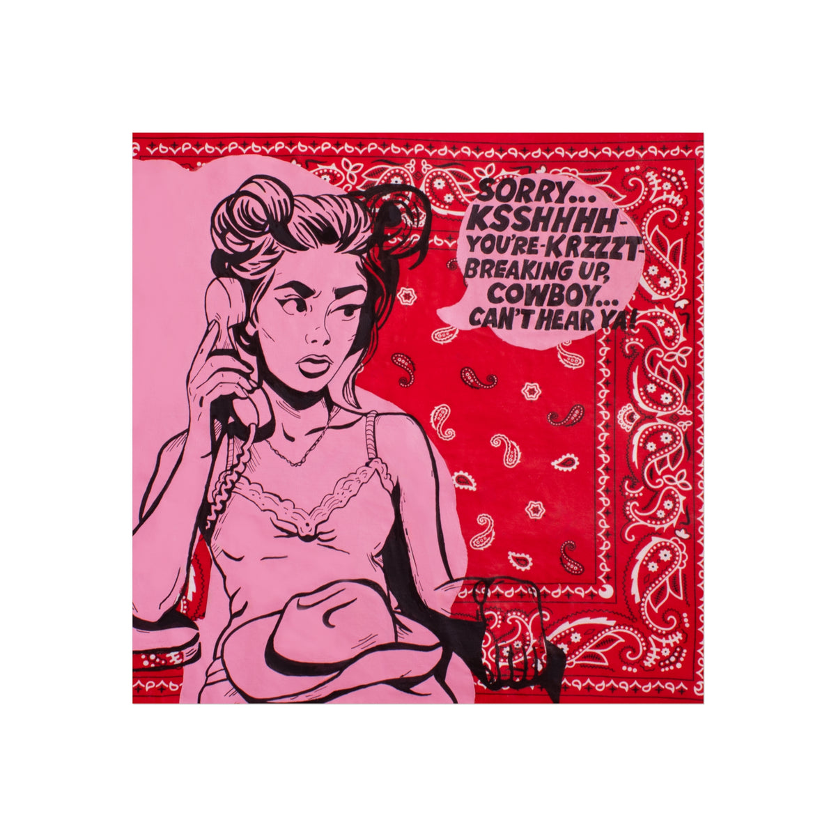 Bandana Print: Line Dancing Jess Sinclair-Sands Art