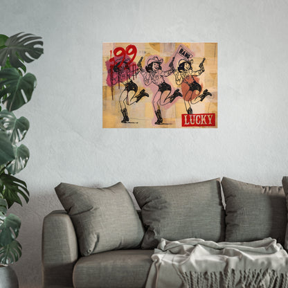 Cowgirl Roulette Limited Print Jess Sinclair-Sands Art