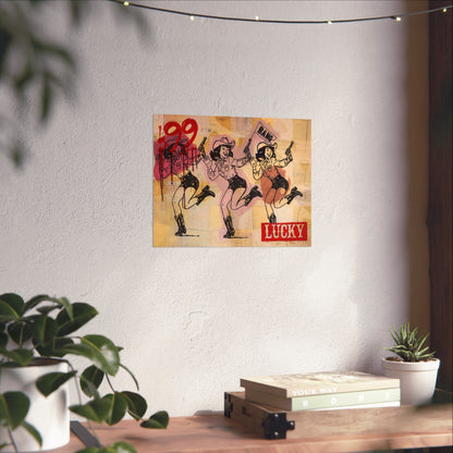 Cowgirl Roulette Limited Print Jess Sinclair-Sands Art